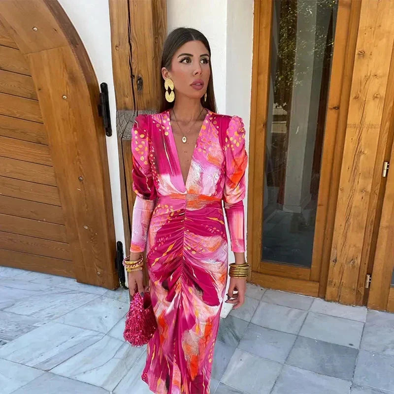 Ximena - Vestido largo tropical