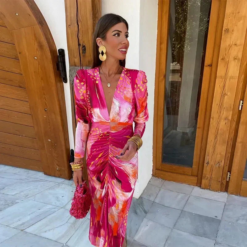 Ximena - Vestido largo tropical
