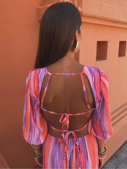 Venecia - Vestido elegante con espalda descubierta