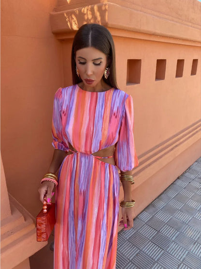 Venecia - Vestido elegante con espalda descubierta