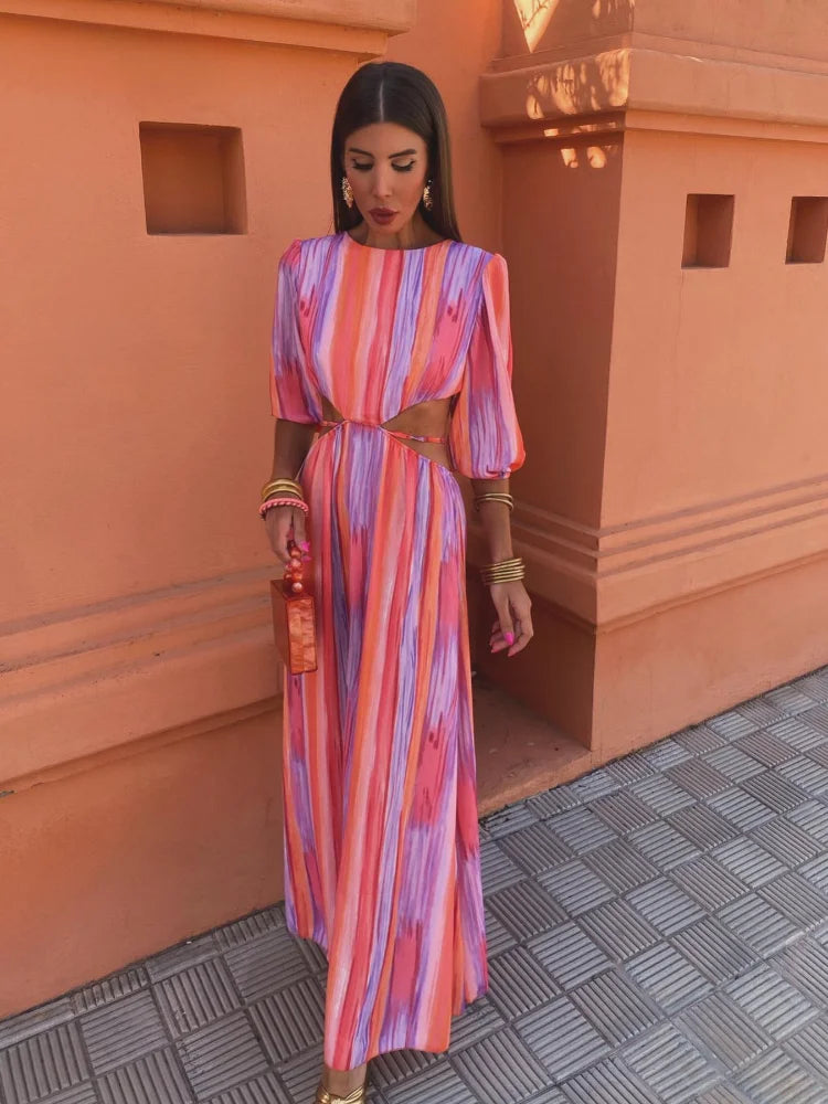 Venecia - Vestido elegante con espalda descubierta